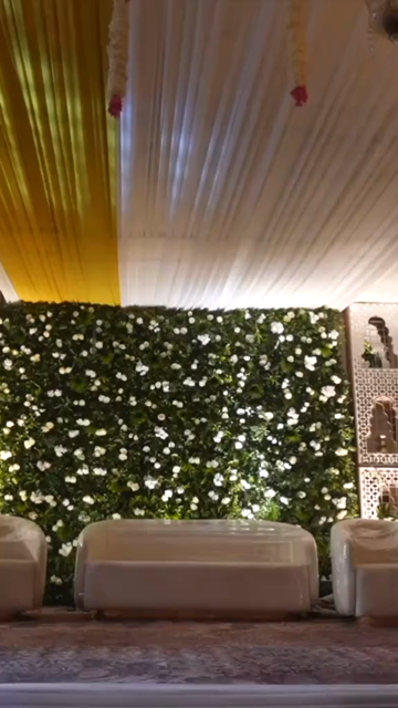 Vertical Slow Motion Shot of Indian Wedding Venue Decoration in India