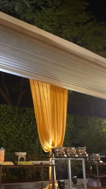 Vertical Slow Motion Shot of Indian Wedding Venue Decoration in India