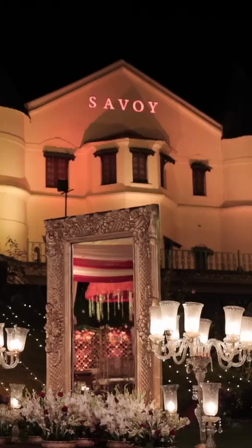 Vertical Slow Motion Shot of Indian Wedding Venue Decoration in India