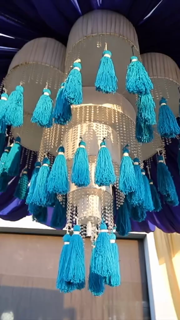 Vertical Slow Motion Shot of Indian Wedding Venue Decoration in India