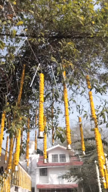 Vertical Slow Motion Shot of Indian Wedding Venue Decoration in India