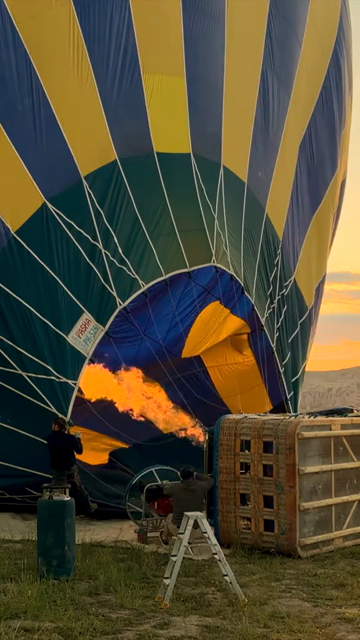 4th June 2026 : Vertical View Inside a Hot Air Balloon During Flame Burst
