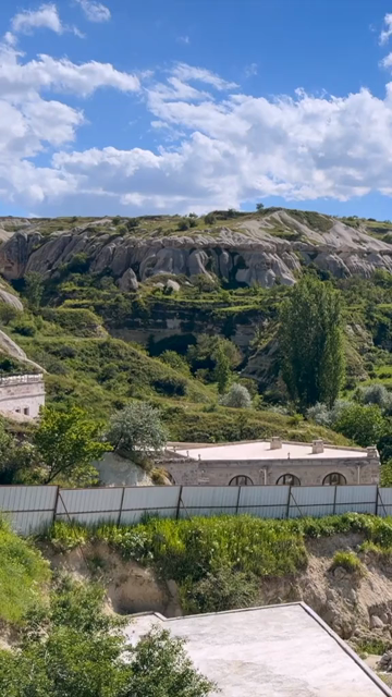 Vertical View of Fairy Chimneys and Cave Houses in Cappadocia Turkey