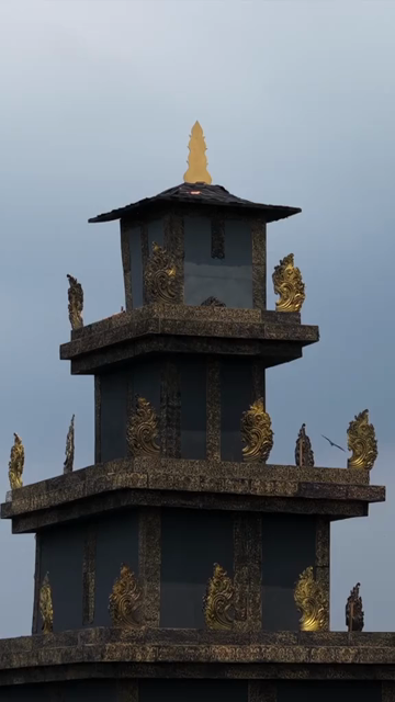 Vertical View of Durga Puja Pandal Structure Kolkata India