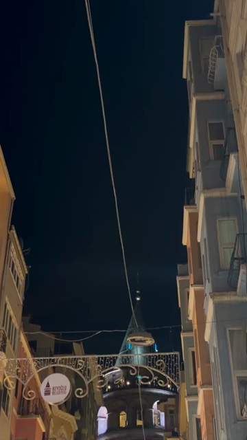 4th June 2026 : Vertical View of Galata Tower Illuminated at Dusk in Istanbul Turkey
