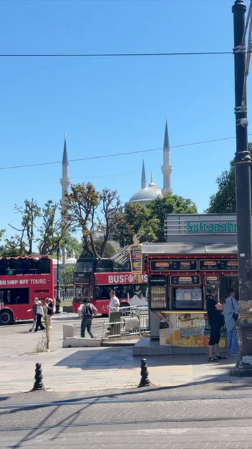 4th June 2026 : Vertical View of Historic Mosque and Public Square in Istanbul Turkey
