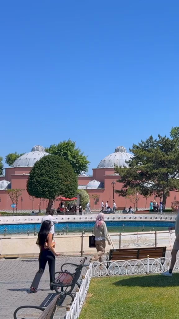 4th June 2026 : Vertical View of Historic Mosque and Public Square in Istanbul Turkey