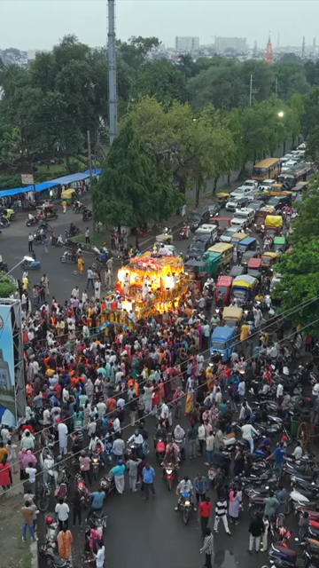 18th July 2026 : Vertical View of Jagannath Rath Yatra Procession in Bhopal, India