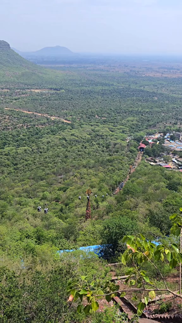 Vertical View of Maa Sharda Temple Ropeway in Maihar, Madhya Pradesh, India