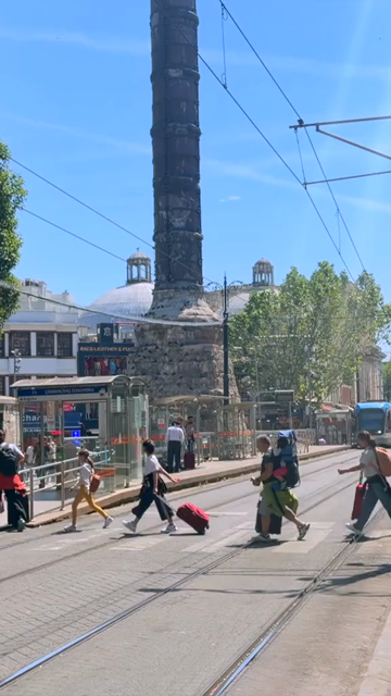 4th June 2026 : Vertical View of Modern Tram on Street in Istanbul Turkey
