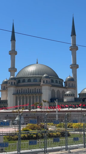 4th June 2026 : Vertical View of Taksim Mosque in Istanbul Turkey