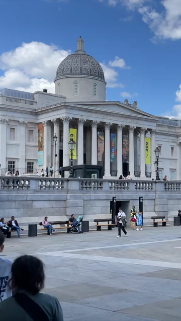 19th June 2024 : Vertical View of the National Gallery at Trafalgar Square London England
