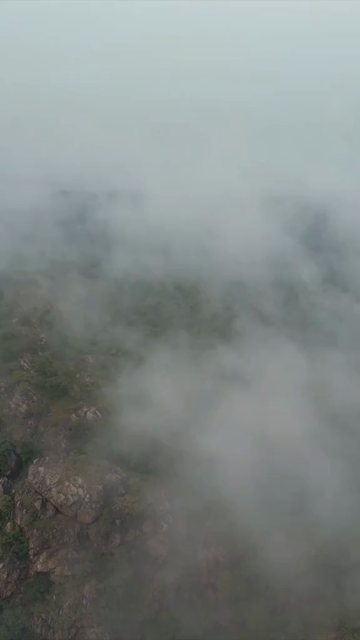 Vertical Aerial View of Lush Green Hills Forests and Water Bodies in Pratapgarh Rajasthan India