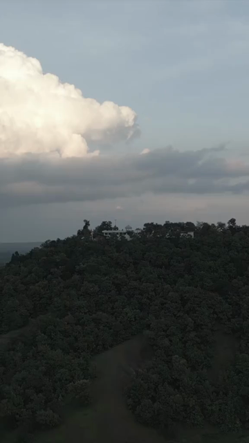 Vertical Aerial View of Lush Green Hills Forests and Water Bodies in Pratapgarh Rajasthan India