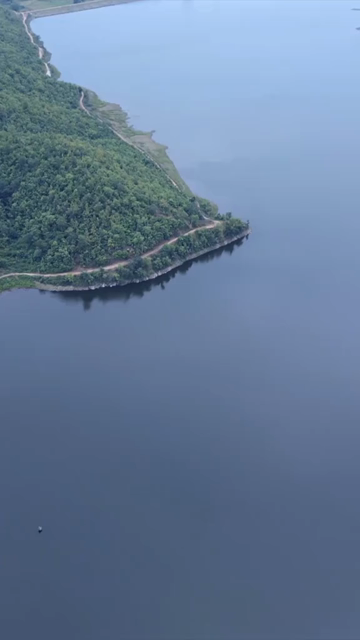 Vertical Aerial View of Lush Green Hills Forests and Water Bodies in Pratapgarh Rajasthan India