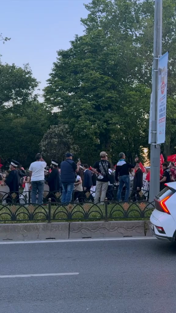 29th May 2026 : Vertical view of Crowd Waving Turkish Flags During Conquest of Istanbul Commemoration in Turkey